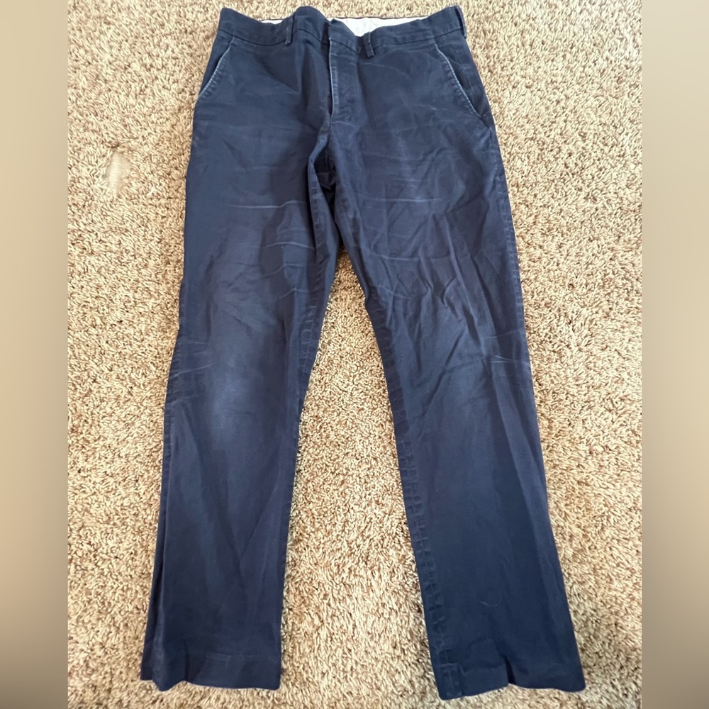 J Crew Navy Blue Chino Pants - Picture 2 of 3